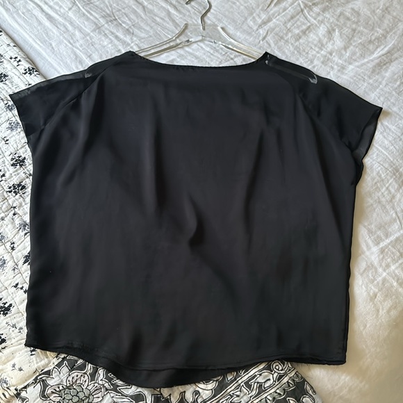 Helmut Lamg Black Silk Combo Flowy Blouse P - Picture 6 of 6